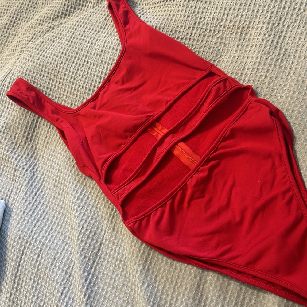 Red Strappy Bodysuit - Picture 2 of 2